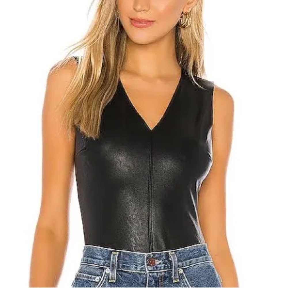 Commando faux leather body suit